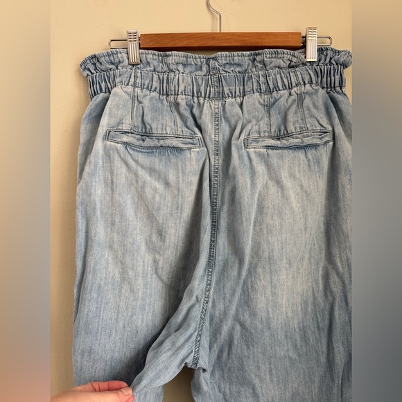 Free People Light Blue Paperbag Waist Ankle Jeans - Picture 7 of 9